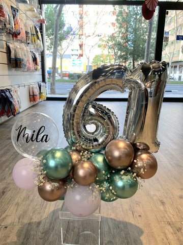 Mini Bouquet cumpleaños plata/verde Mini Bouquet cumpleaños plata/verde