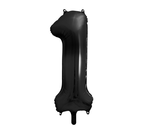 Globo Foil Número 1 Black / Negro - 86cm Globo Foil Número 1 Black / Negro - 86cm