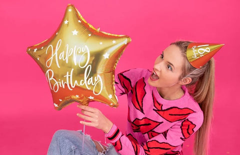 Globo foil estrella Feliz Cumpleaños Globo foil estrella Feliz Cumpleaños