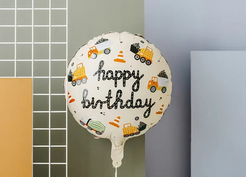 Globo de foil Vehículo de Construcción 35cm Globo de foil Vehículo de Construcción 35cm