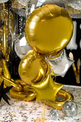 Globo de aluminio redondo, 80 cm, oro Globo de aluminio redondo, 80 cm, oro