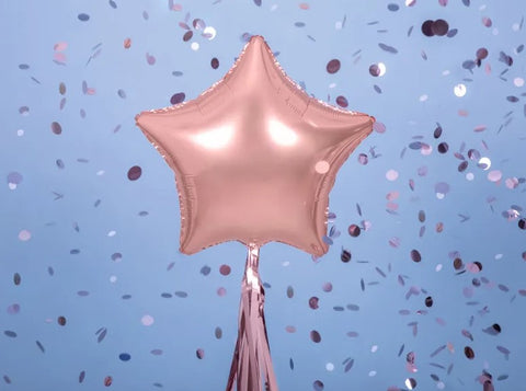 Globo de aluminio Estrella, 48cm, oro rosa Globo de aluminio Estrella, 48cm, oro rosa