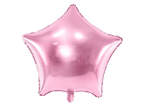 Globo de aluminio estrella, 48cm, rosa claro Globo de aluminio estrella, 48cm, rosa claro
