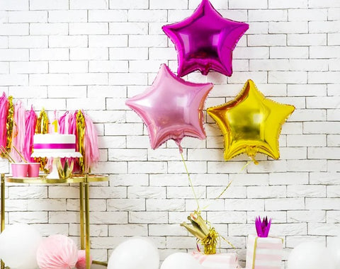 Globo de aluminio estrella, 48cm, rosa claro Globo de aluminio estrella, 48cm, rosa claro
