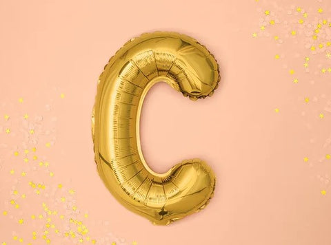 Globo de foil letra ''C'', 35cm, oro Globo de foil letra ''C'', 35cm, oro