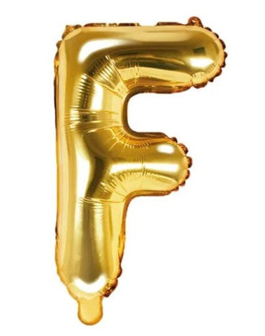 Globo de foil letra F Gold Globo de foil letra F Gold