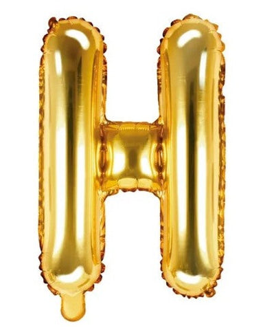 Globo de foil letra H Gold Globo de foil letra H Gold