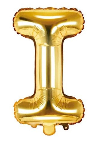 Globo de foil letra I Oro Globo de foil letra I Oro