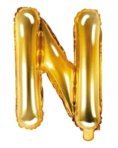 Globo de foil letra N Gold Globo de foil letra N Gold