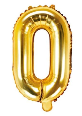 Globo de foil letra O Gold Globo de foil letra O Gold