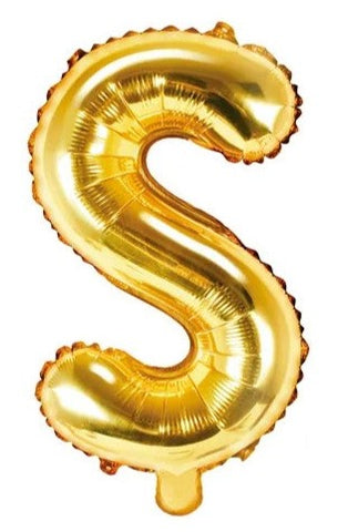 Globo de foil letra S Gold Globo de foil letra S Gold