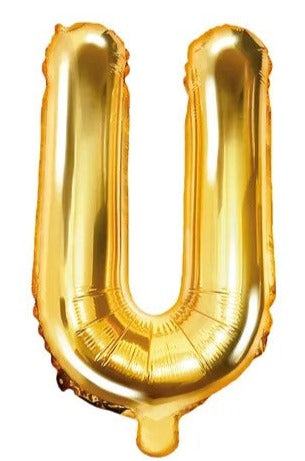 Globo de foil letra U Gold Globo de foil letra U Gold