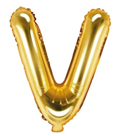 Globo de foil letra V Gold Globo de foil letra V Gold