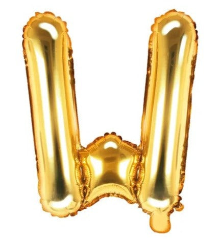 Globo de foil letra W Gold Globo de foil letra W Gold
