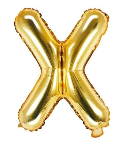 Globo de foil letra X Oro Globo de foil letra X Oro