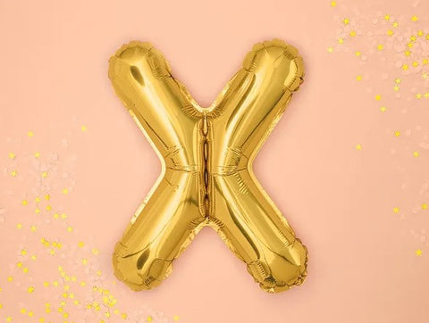 Globo de foil letra X Oro Globo de foil letra X Oro