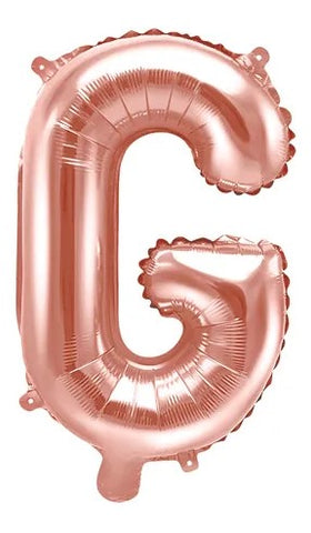 Globo de foil letra G Oro Rosa Globo de foil letra G Oro Rosa