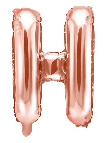Globo de foil letra H Oro Rosa Globo de foil letra H Oro Rosa