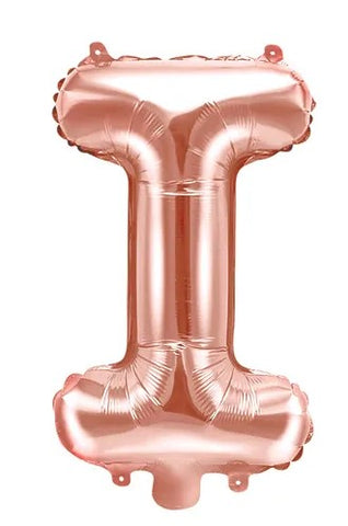 Globo de foil letra I Oro Rosa Globo de foil letra I Oro Rosa