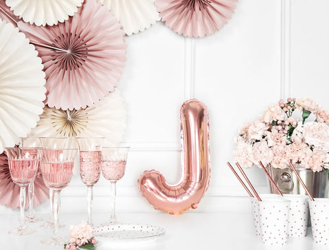 Globo de foil letra J Oro Rosa Globo de foil letra J Oro Rosa