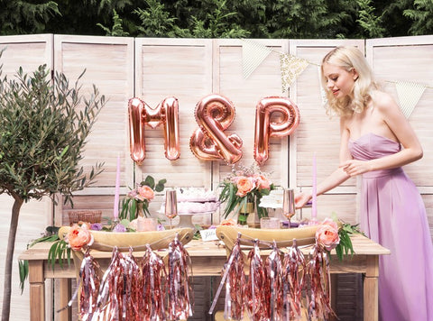 Globo de foil letra L Oro Rosa Globo de foil letra L Oro Rosa