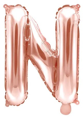 Globo de foil letra N Oro Rosa Globo de foil letra N Oro Rosa