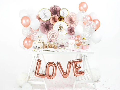 Globo de foil letra O Oro Rosa Globo de foil letra O Oro Rosa