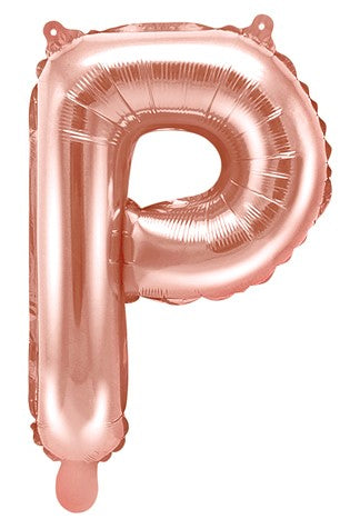 Globo de foil letra P Oro Rose Globo de foil letra P Oro Rose