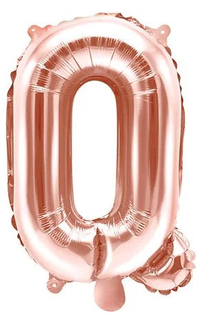 Globo de foil letra Q Oro Rosa Globo de foil letra Q Oro Rosa