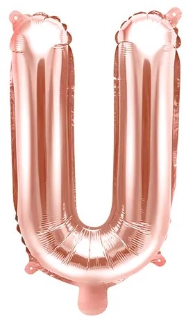 Globo de foil letra U Oro Rosa Globo de foil letra U Oro Rosa