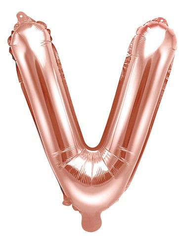 Globo de foil letra V Oro Rosa Globo de foil letra V Oro Rosa