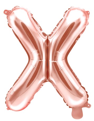 Globo de foil letra X Oro Rosa Globo de foil letra X Oro Rosa