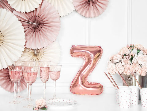 Globo de foil letra Z Oro Rosa Globo de foil letra Z Oro Rosa