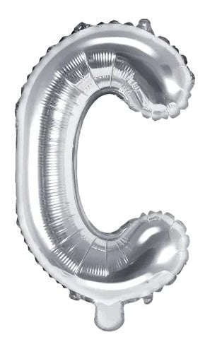 Globo de foil Letra ''C'', 35cm, plata Globo de foil Letra ''C'', 35cm, plata