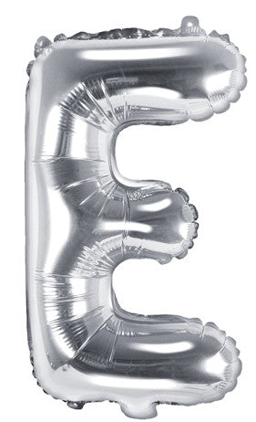 Globo de foil Letra ''E'', 35cm, plata Globo de foil Letra ''E'', 35cm, plata