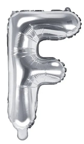 Globo de foil letra ''F'', 35cm, plata Globo de foil letra ''F'', 35cm, plata
