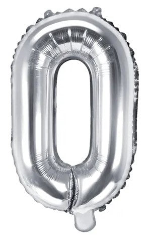 Globo de foil Letra ''O'', 35cm, plata Globo de foil Letra ''O'', 35cm, plata