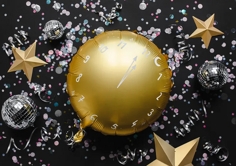 Reloj globo de aluminio, 45 cm oro Reloj globo de aluminio, 45 cm oro