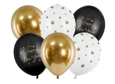 Globos 30 cm, Feliz Año Nuevo, mix Globos 30 cm, Feliz Año Nuevo, mix