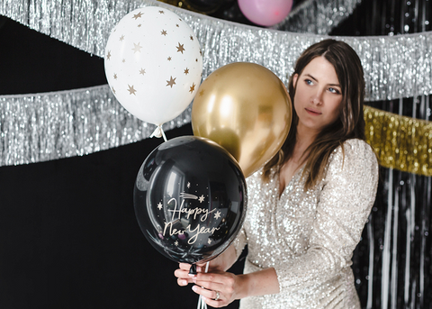 Globos 30 cm, Feliz Año Nuevo, mix Globos 30 cm, Feliz Año Nuevo, mix