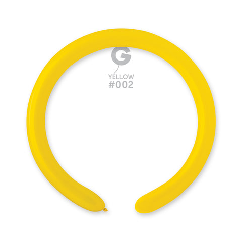 Globo Moldeable 2” D4 Amarillo "Yellow 002" 100uds Globo Moldeable 2” D4 Amarillo "Yellow 002" 100uds