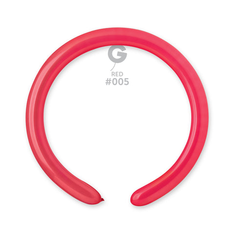 Globo Modelador 2” D4 Rojo "Red 005" 100uds Globo Modelador 2” D4 Rojo "Red 005" 100uds