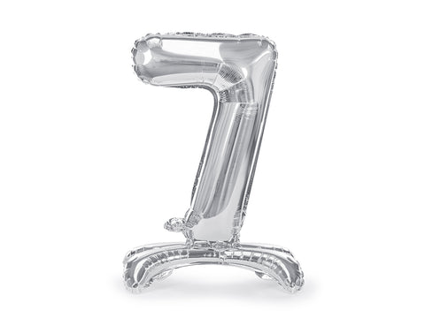 Globo Foil Número 7 silver / Plata - 70cm Globo Foil Número 7 silver / Plata - 70cm
