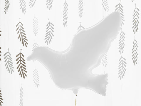 Globo de aluminio Paloma, blanco, 77x66cm Globo de aluminio Paloma, blanco, 77x66cm