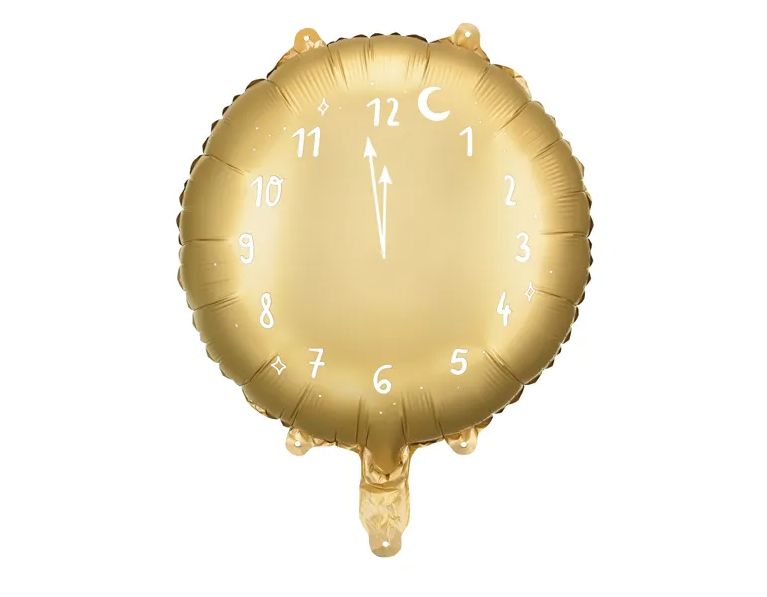 Reloj globo de aluminio, 45 cm oro