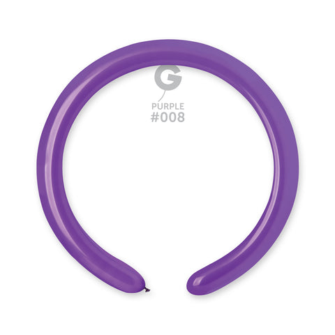 Globo moldeable 2” D4 Púrpura "Purple 008" 100uds