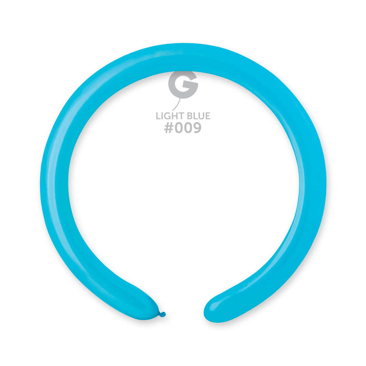 Globo moldeable 2” D4 Azul Cielo "Light Blue 009" 100uds